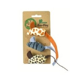 JUGUETE RATON ECOPLAY - 3 PZ