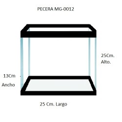 PECERA DE CINTA ALTA 25X13X25CMS