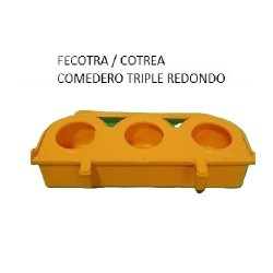 COMEDERO TRIPLE REDONDO OPACO