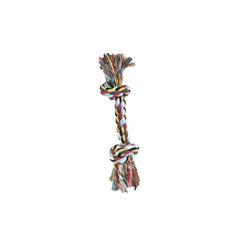 HUESO DE HILO MULTICOLOR 30 CM. JUGUETE P/MASCOTA