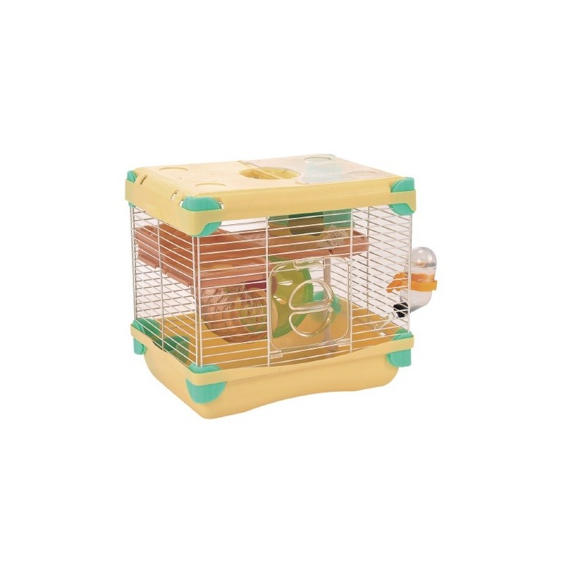 JAULA AMARILLA SUNNY HAMSTER CHICA 1PISO