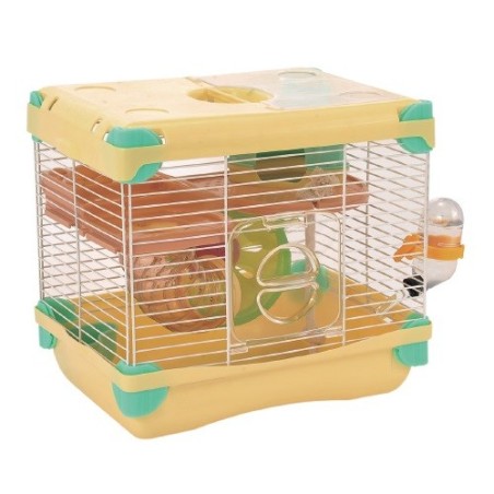 JAULA AMARILLA SUNNY HAMSTER CHICA 1PISO