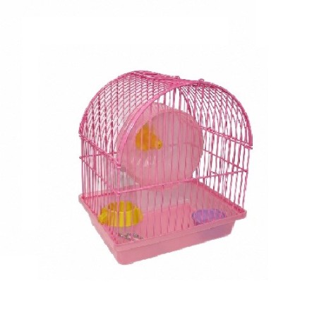 JAULA CURVA HAMSTER 1 PISO 21X16X22 CM
