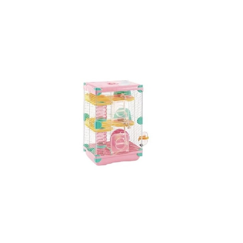 JAULA ROSA SUNNY HAMSTER LAND (2 PISOS)