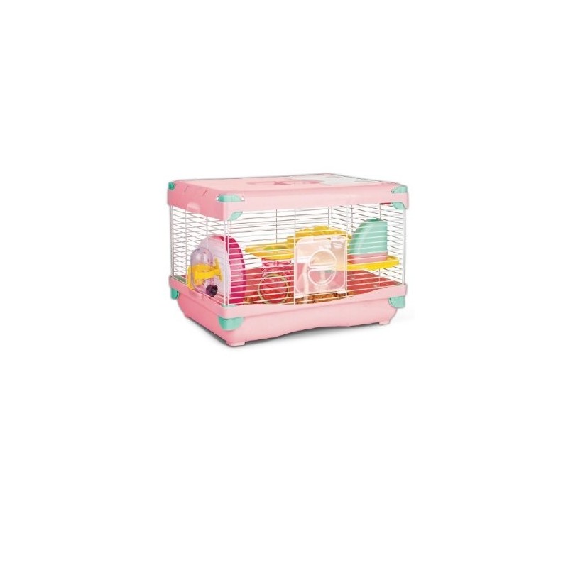 JAULA ROSA SUNNY HAMSTER LAND MED 1PISO