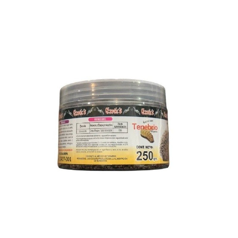 ALIMENTO ERIZO EXOTICS TENEBRIO 250GRS