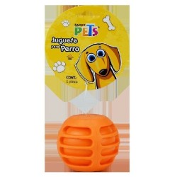 JUGUETE DE CAUCHO PELOTA ACANALADA