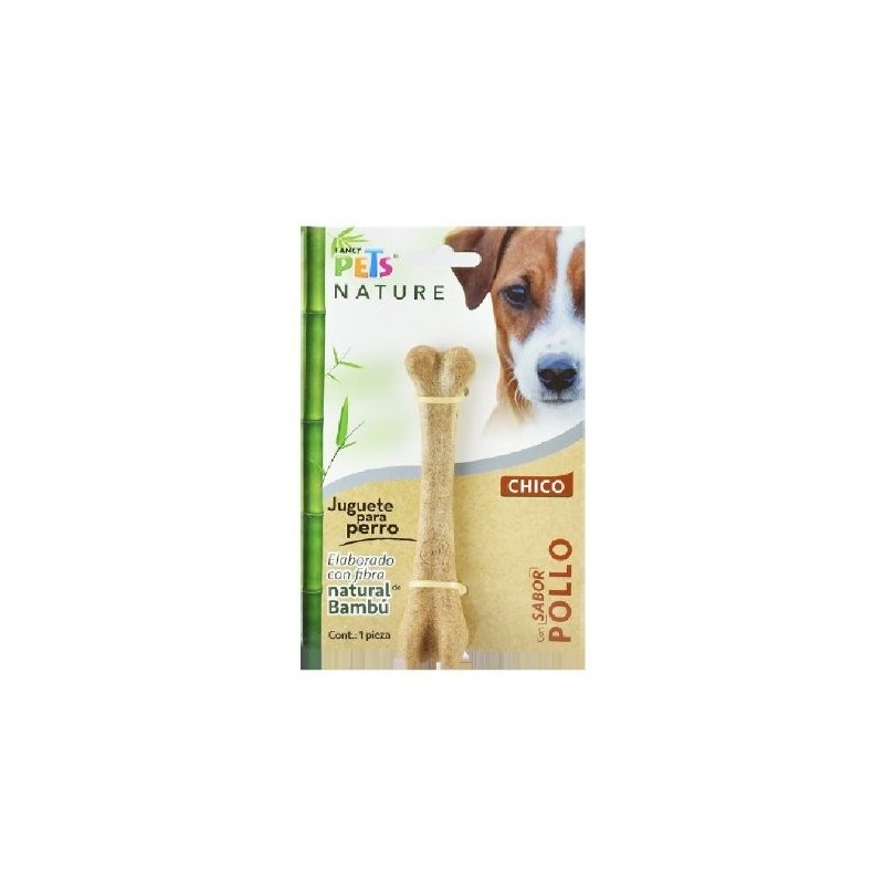 JUGUETE HUESO DE BAMBU CH. POLLO