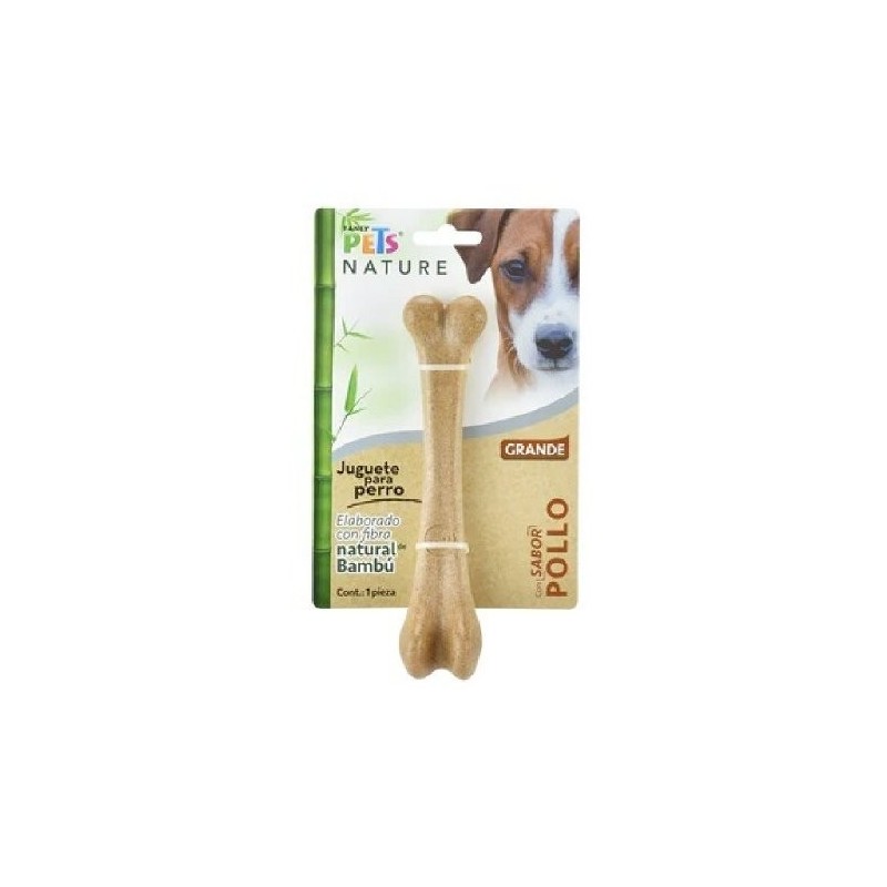 JUGUETE HUESO DE BAMBU GDE POLLO