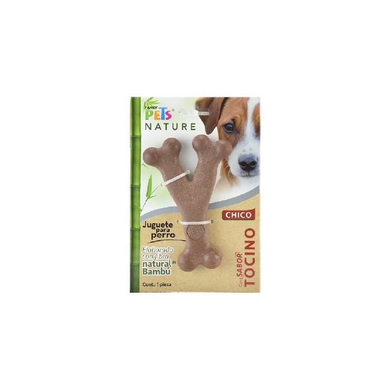 JUGUETE HUESO CHICO TRIPLE DE BAMBU TOCINO NATURE