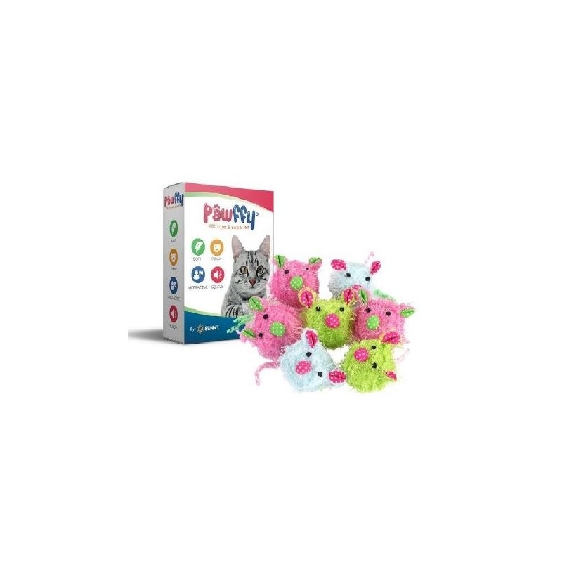 JUGUETE PARA GATOS PAWFFY 30PZ RAT/PLUMA