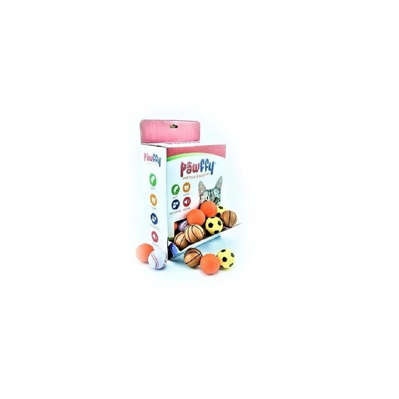 JUGUETE PARA GATOS PAWFFY 48PZ PELOTAS