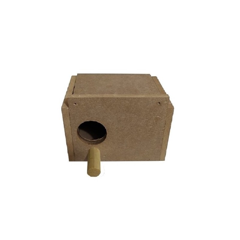 NIDO GRANDE CAJA DE MADERA PARA NINFA 30X23X21 CMS