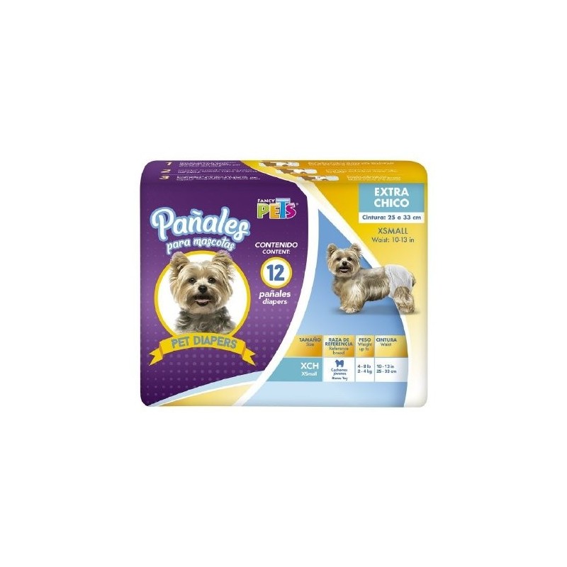 PAÑALES P/PERRO DRY PET XCH 12 PZAS.