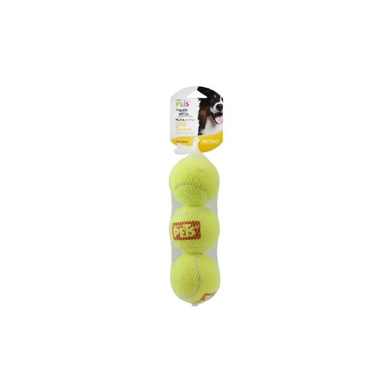 PELOTAS DE TENIS C/SQUEAKER C/3 PZAS.MED