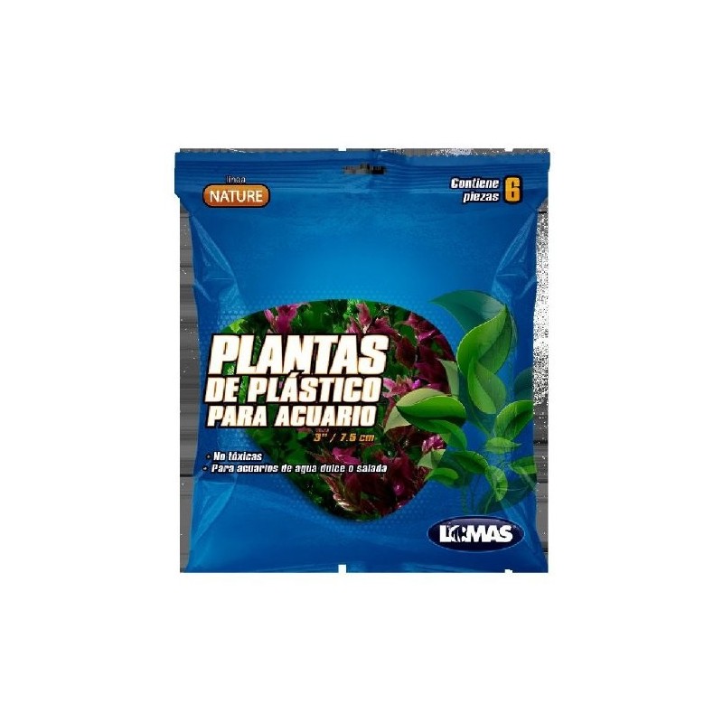 PLANTAS P/ACUARIO 3 (7.5CMS) 6 PZAS