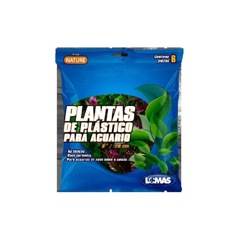 PLANTAS P/ACUARIO 8  20CMS C/6PZA