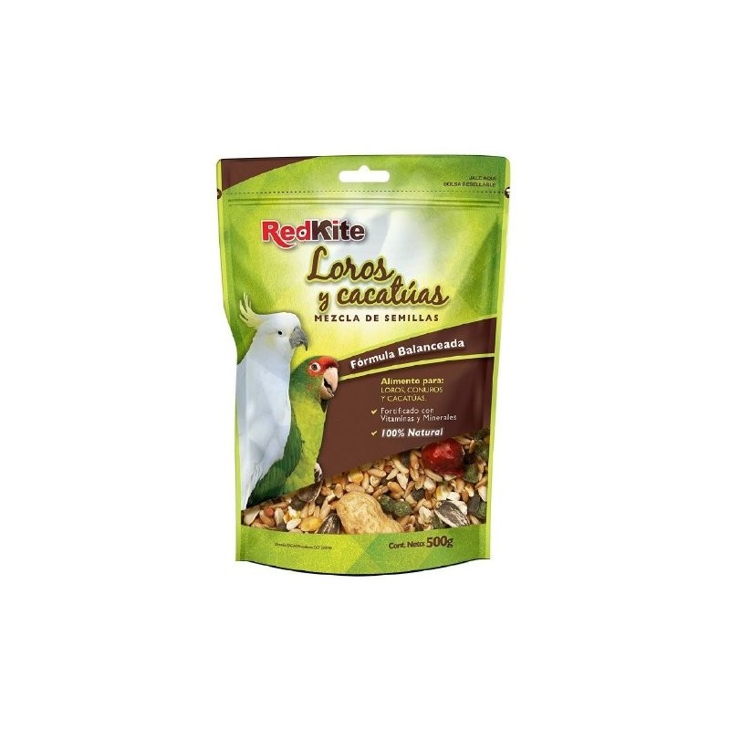REDKITE P/LOROS Y CACATUAS 500 GRS.