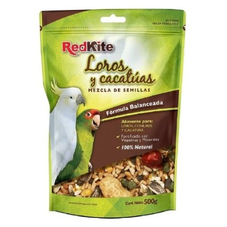 REDKITE P/LOROS Y CACATUAS 500 GRS.