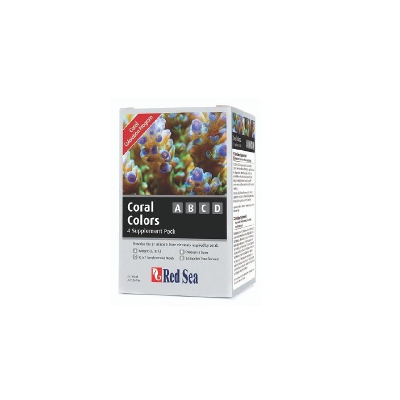SUPLEMENTO RED SEA CORAL COLORS ABCD 4 X 100ML