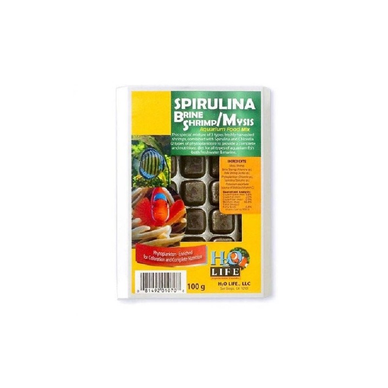 ALIMENTO CONGELADO SPIRULINA 100GR. EN CUBOS