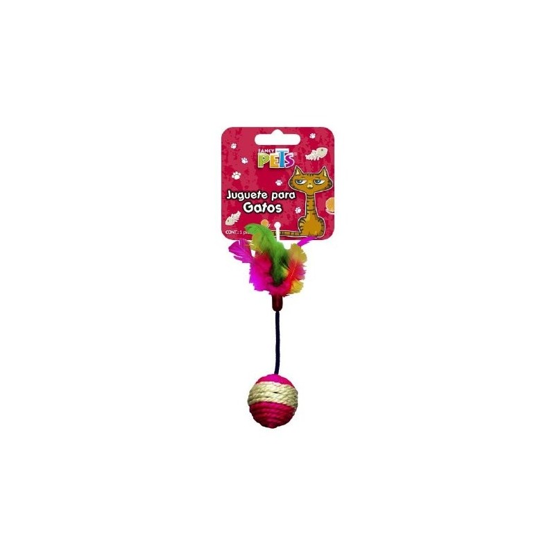 JUGUETE PELOTA C/PLUMAS