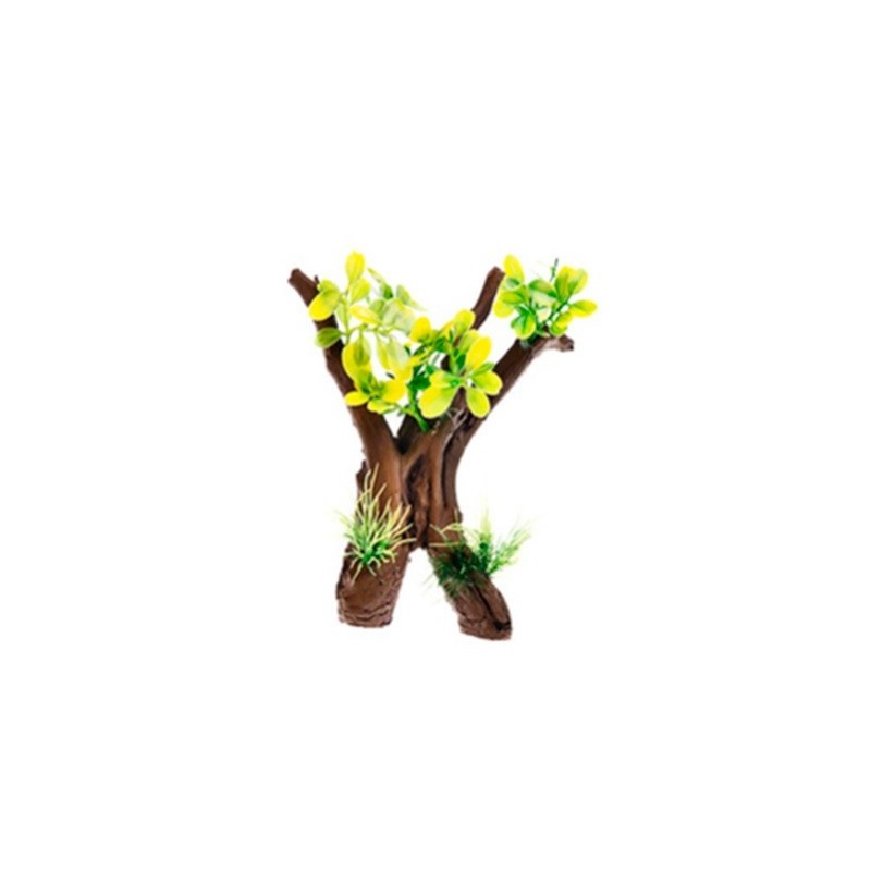 RAIZ C/PLANTAS #1 15X10X14CM