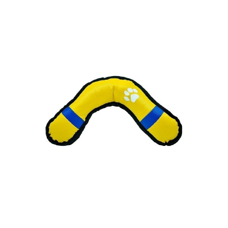 BOOMERANG DE LONA PARA PERRO AMARILLO