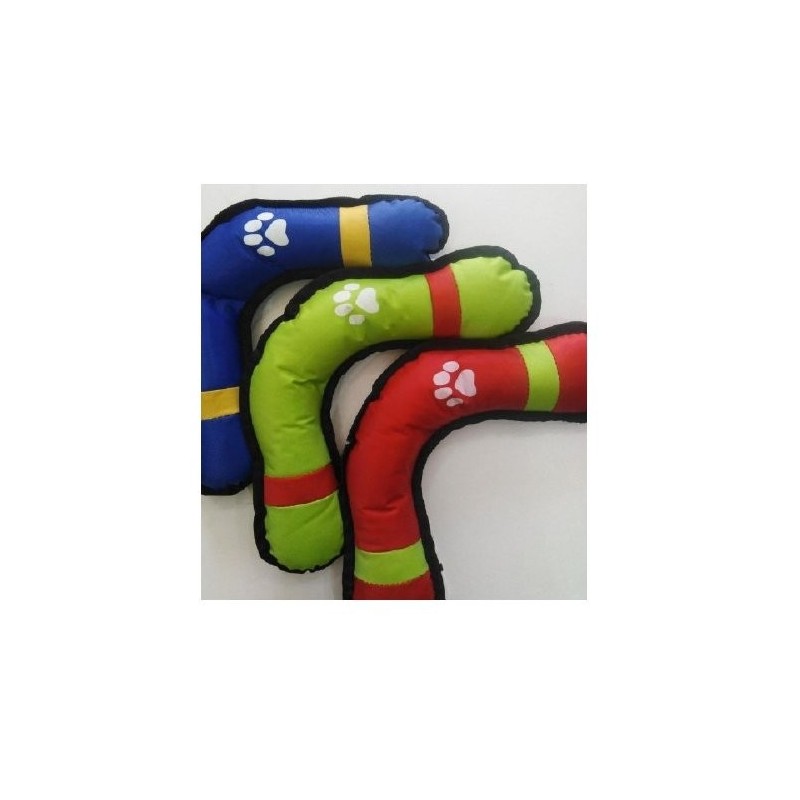 BOOMERANG DE LONA PARA PERRO VERDE