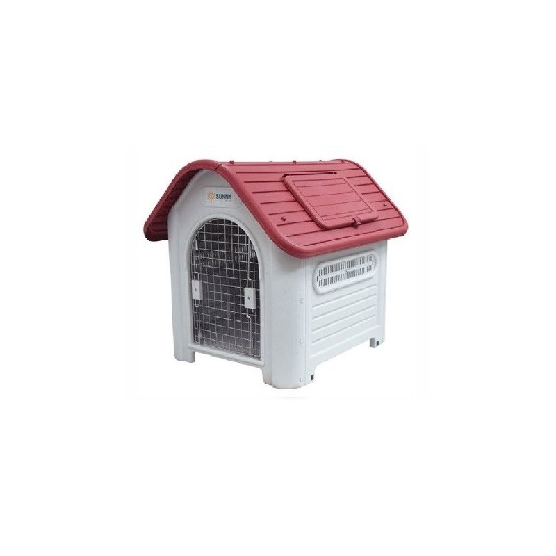 CASA P/MASCOTA DE TEJA CON PUERTA M. ROJO
