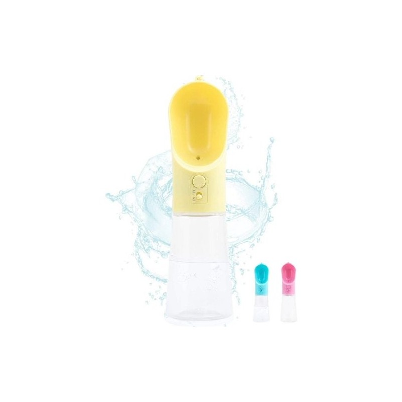 BOTELLA DE AGUA PORTATIL DISPEN 350ML. AMARILLO