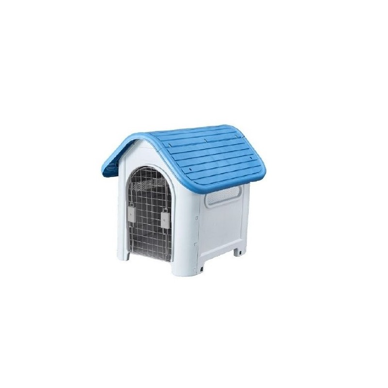 CASA P/MASCOTA DE TEJA C/PUERTA CHICA OX AZUL