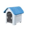 CASA P/MASCOTA DE TEJA C/PUERTA CHICA OX AZUL