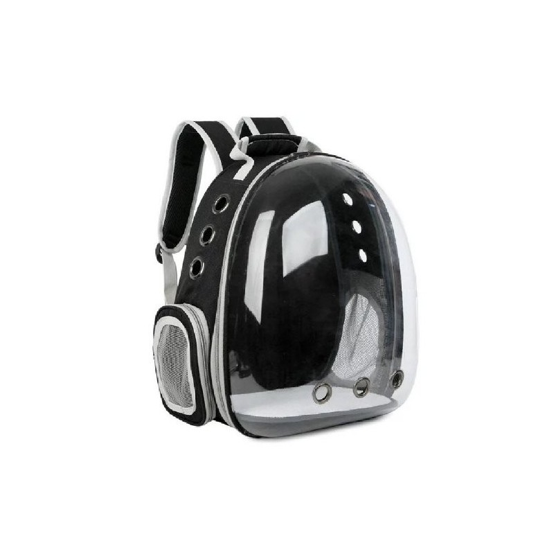 MOCHILA TRANSP SIN BURBUJA TRANSPARENTE NEGRO