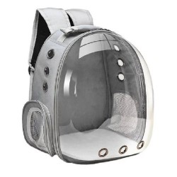 MOCHILA TRANSP SIN BURBUJA TRANSPARENTE GRIS