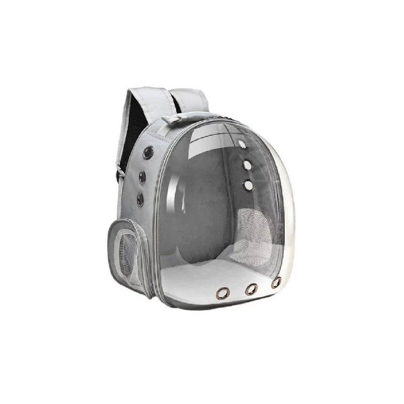 MOCHILA TRANSP SIN BURBUJA TRANSPARENTE GRIS