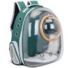 MOCHILA TRANSP CON BURBUJA TRANSPARENTE VERDE