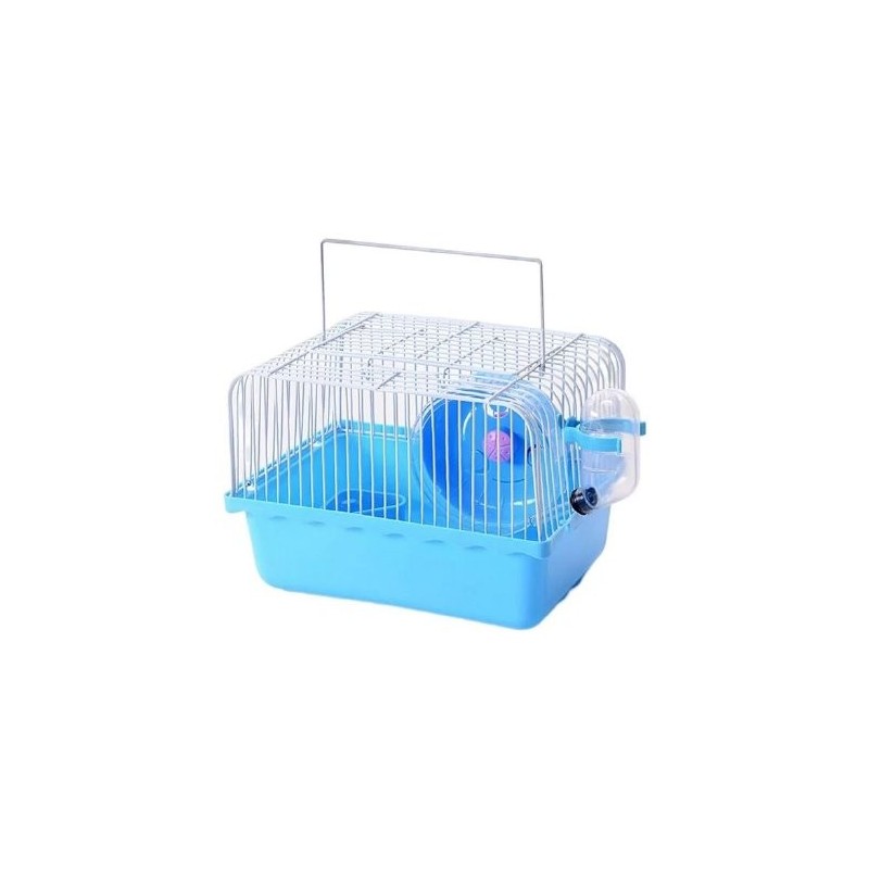 JAULA HAMSTER EQ. C/ASA AZUL 24X27CM