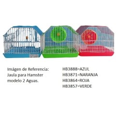 JAULA HAMSTERS DOS AGUAS VERDE