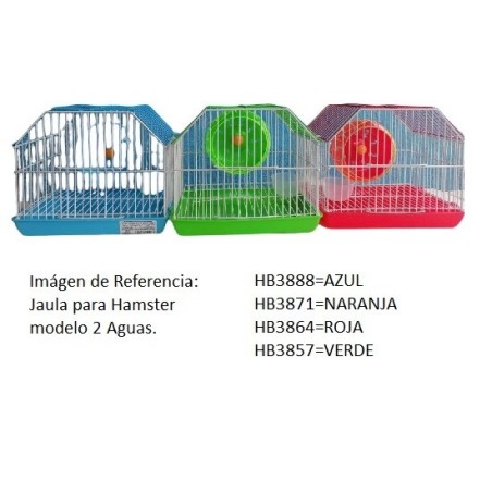 JAULA HAMSTERS DOS AGUAS VERDE