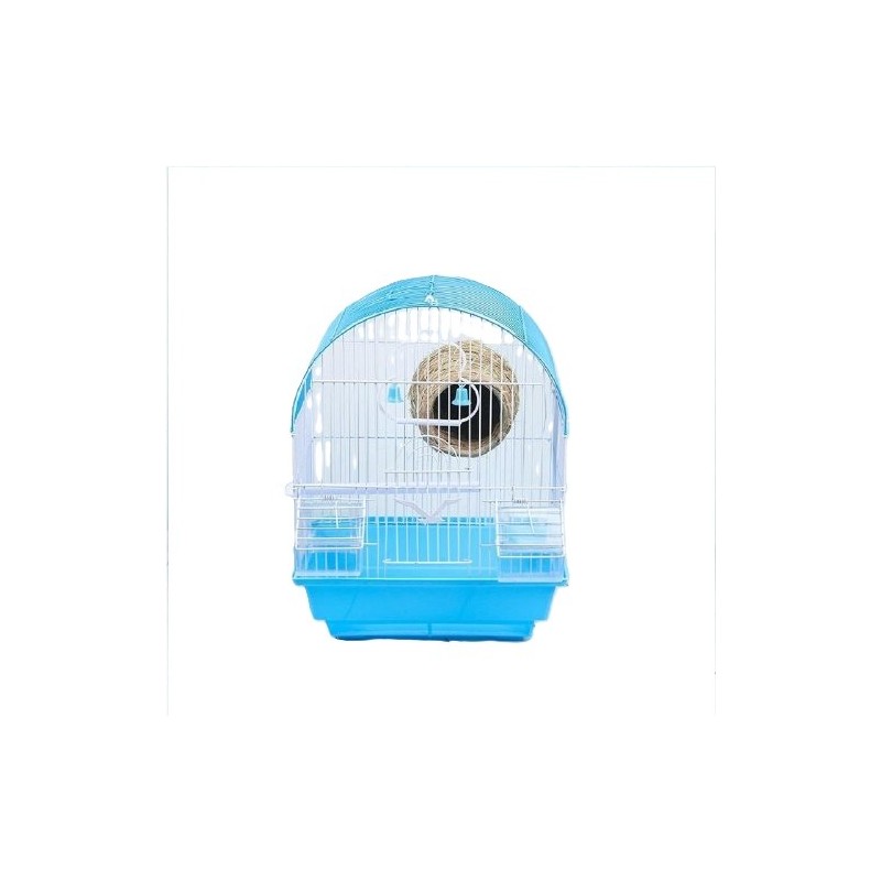 JAULA AVES CURVA 30X23X39CM AZUL