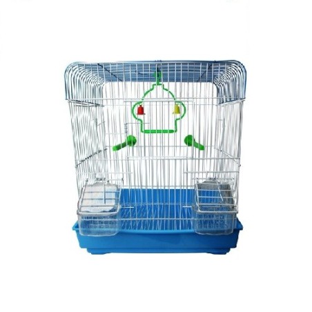 JAULA AVES CUBO 30X23X39CM AZUL