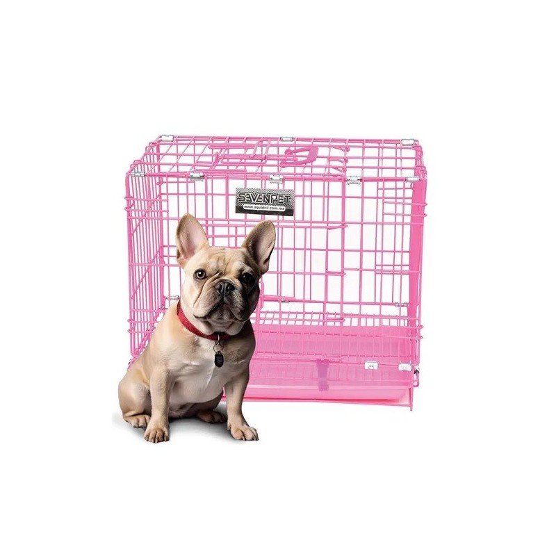 SEVENPET JAULA 45X34X40CM ROSA