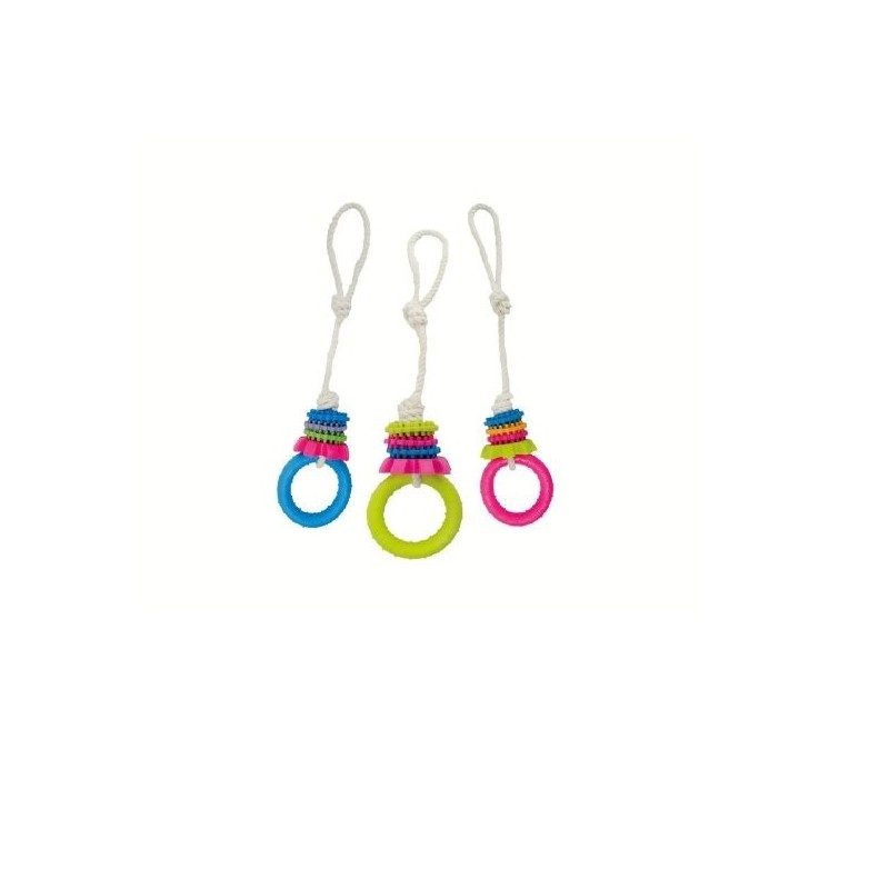 TINNY CHUMS JUGUETE CAUCHO C/HILOS 33CM
