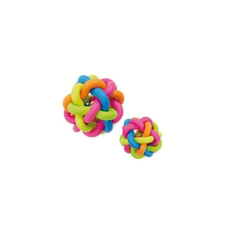 TINNY CHUMS SET 2 PELOTAS TRENZADA C/CASC. 10CM