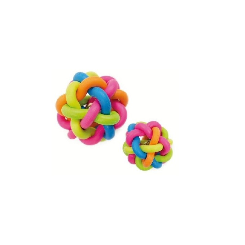 TINNY CHUMS SET 2 PELOTAS TRENZADA C/CASC. 7.5CM