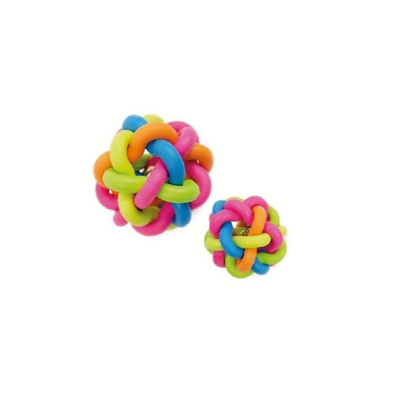 TINNY CHUMS SET 2 PELOTAS TRENZADA C/CASC. 6CM