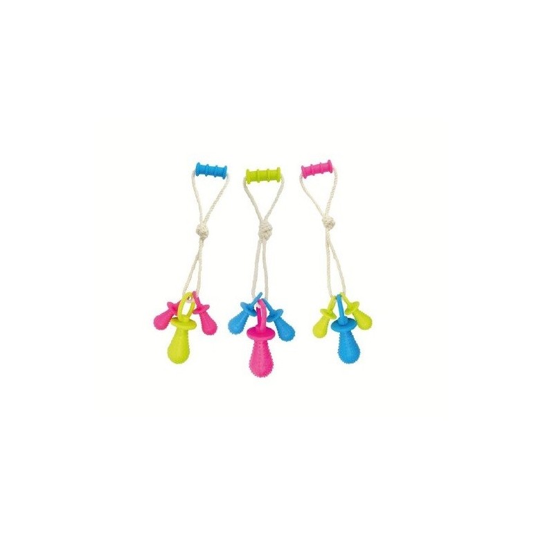 TINNY CHUMS HILO C/3 CHUPONES C/CASCABEL 45CM