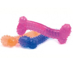 TINNY CHUMS HUESO CAUCHO TRANSP. 10.5CM