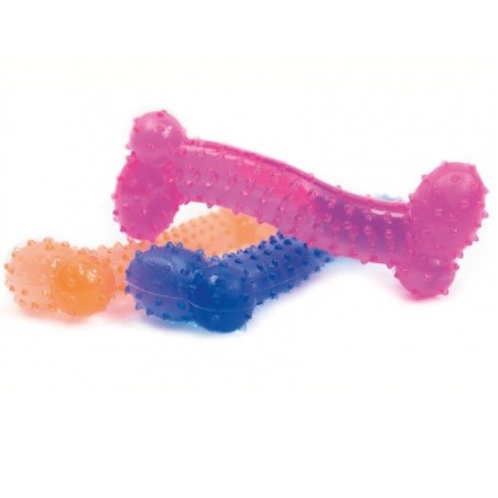 TINNY CHUMS HUESO CAUCHO TRANSP. 10.5CM